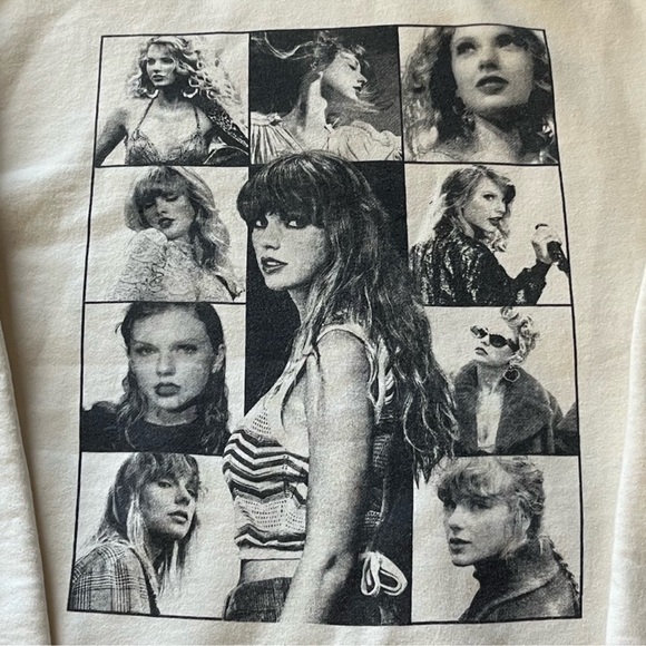 The Eras Tour Cream Hoodie Official Merch Merchandise Taylor Swift Sweatshirt - Picture 5 of 6